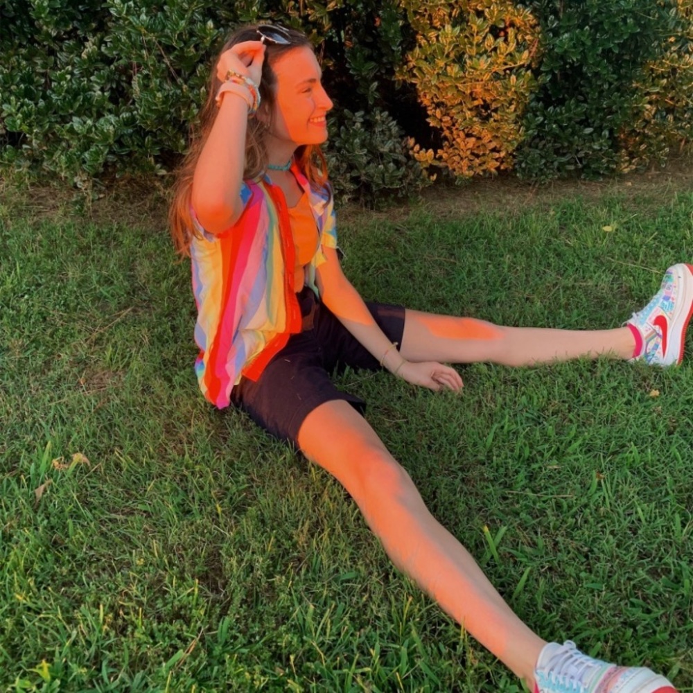 forever 21 rainbow, short sleeve button up